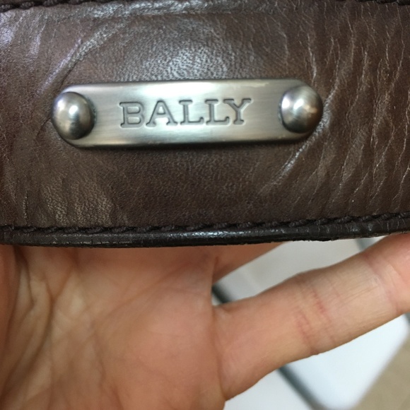 BALLY DARK BROWN LEATHER SMALL SHOULDER BAG PURSE - Picture 4 of 10